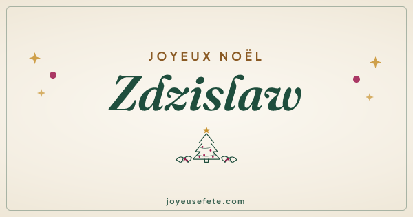 Image « Joyeux Noël Zdzislaw » au format large