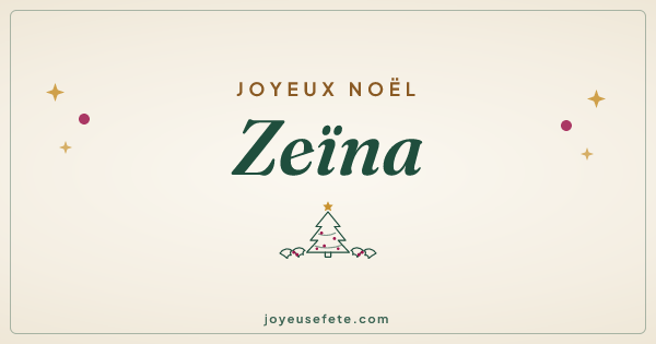Image « Joyeux Noël Zeïna » au format large