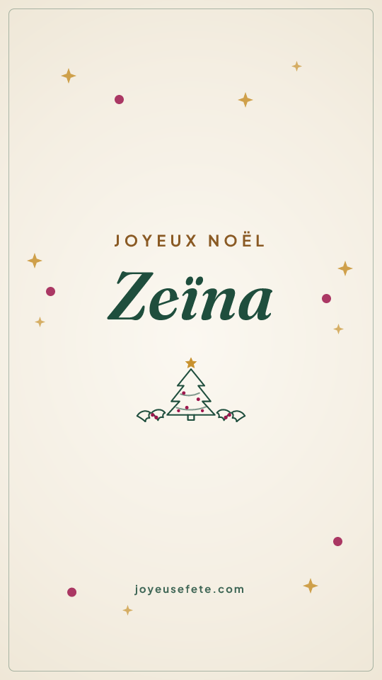 Image « Joyeux Noël Zeïna » au format story
