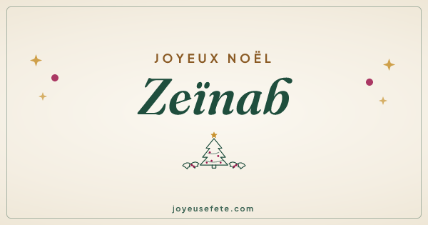 Image « Joyeux Noël Zeïnab » au format large