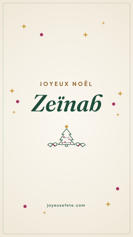 Image « Joyeux Noël Zeïnab » au format story