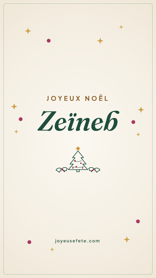 Image « Joyeux Noël Zeïneb » au format story