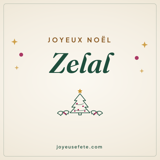 Image carrée « Joyeux Noël Zelal » pour WhatsApp