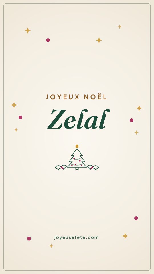Image « Joyeux Noël Zelal » au format story