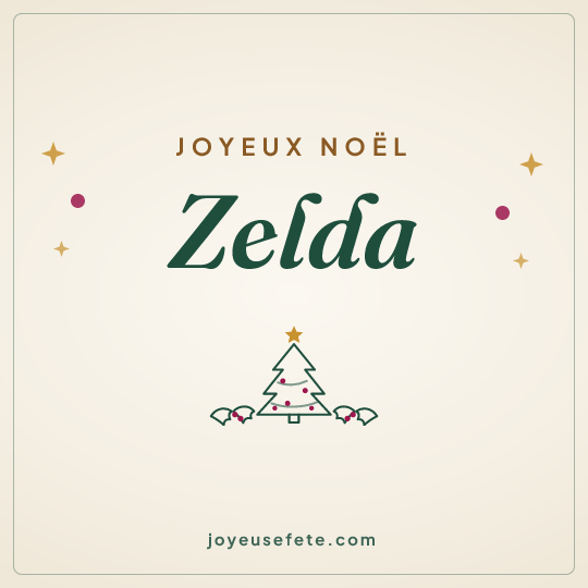Image carrée « Joyeux Noël Zelda » pour WhatsApp