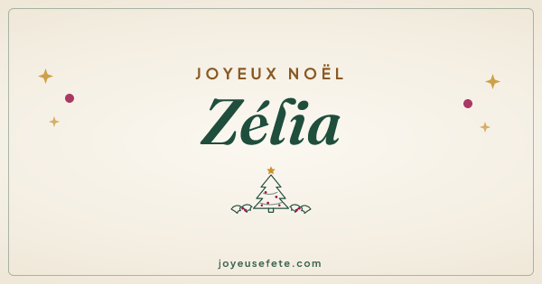 Image « Joyeux Noël Zélia » au format large