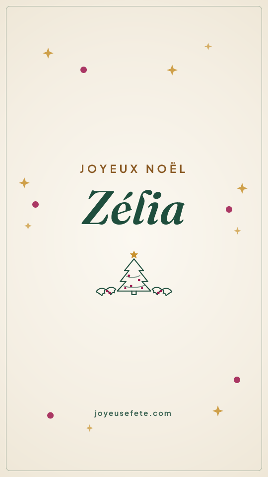 Image « Joyeux Noël Zélia » au format story