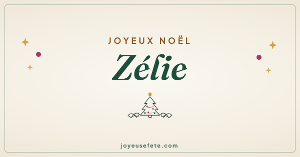 Image « Joyeux Noël Zélie » au format large