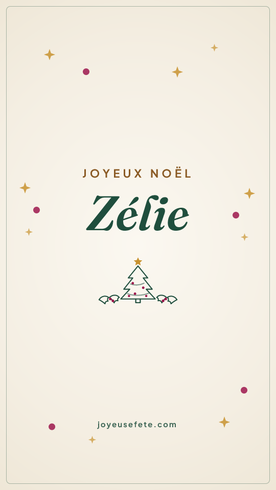 Image « Joyeux Noël Zélie » au format story