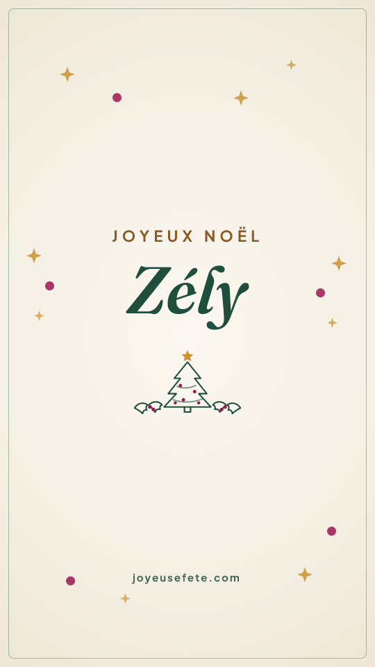 Image « Joyeux Noël Zély » au format story