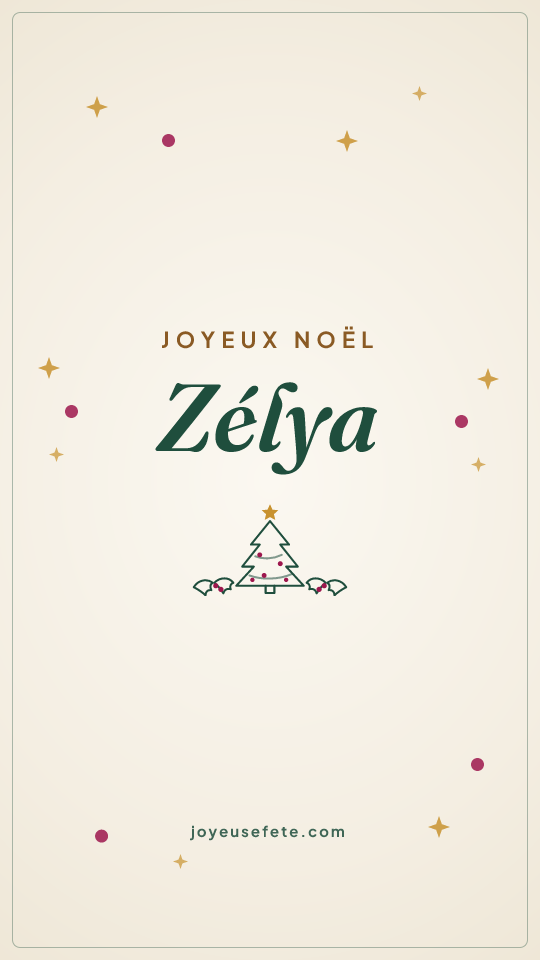 Image « Joyeux Noël Zélya » au format story