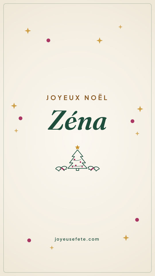 Image « Joyeux Noël Zéna » au format story