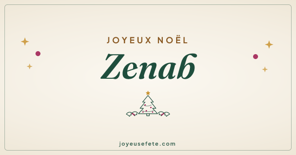 Image « Joyeux Noël Zenab » au format large