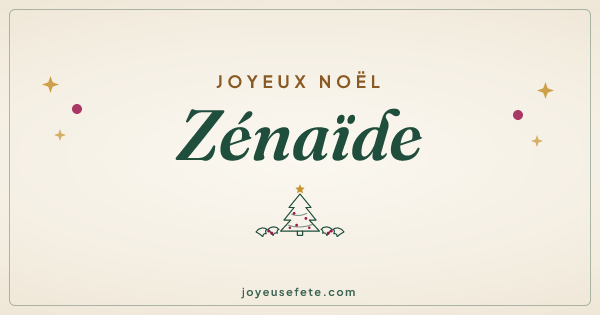 Image « Joyeux Noël Zénaïde » au format large