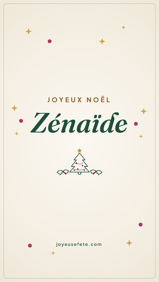 Image « Joyeux Noël Zénaïde » au format story
