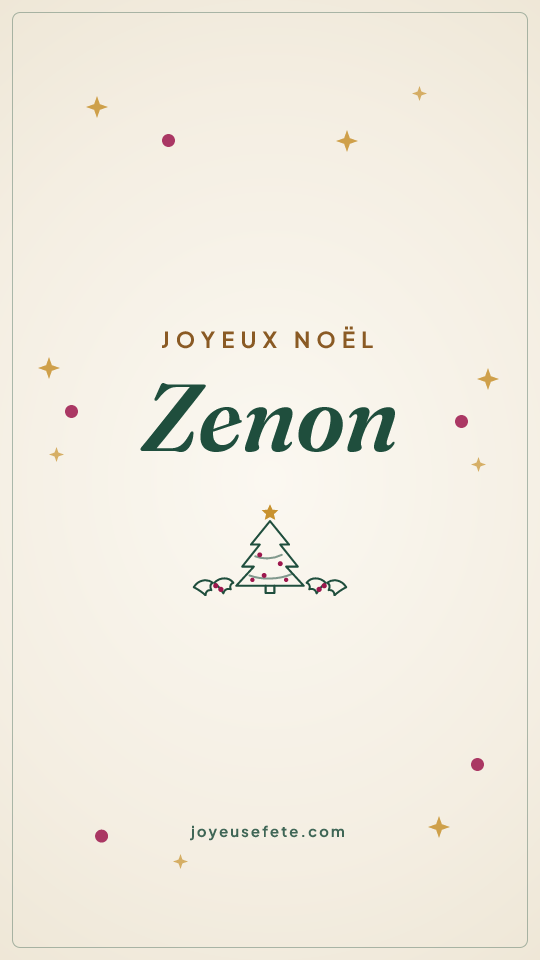 Image « Joyeux Noël Zenon » au format story
