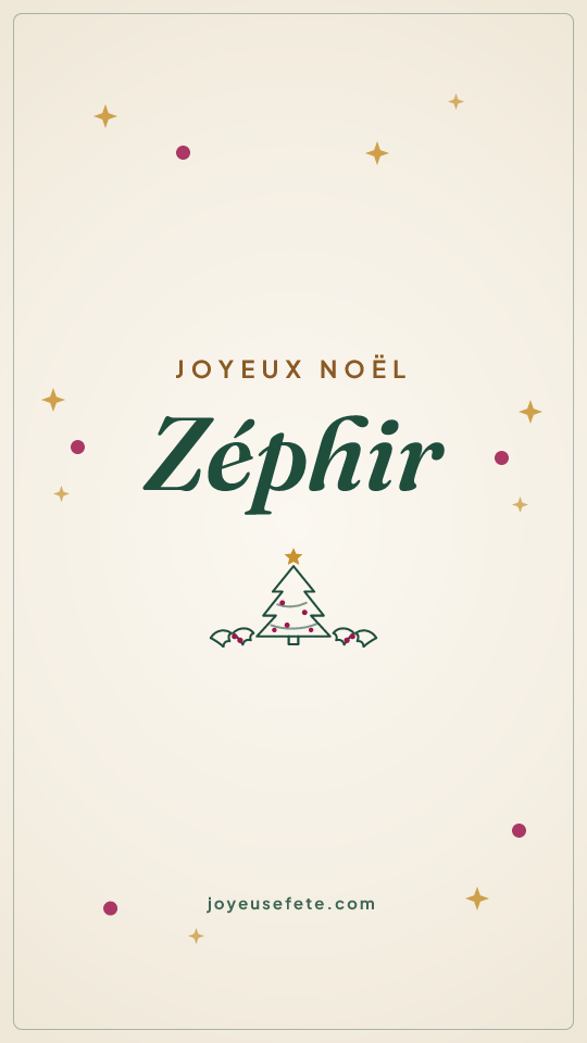 Image « Joyeux Noël Zéphir » au format story