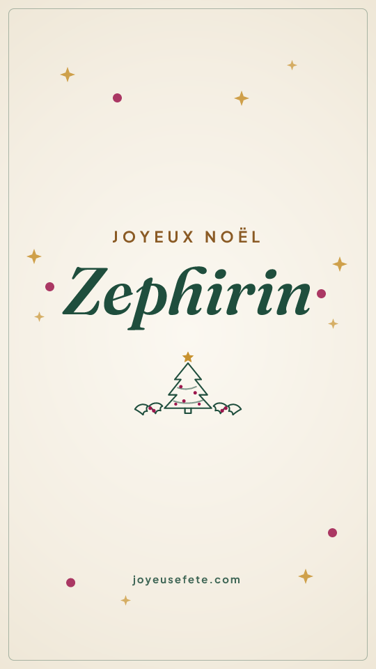 Image « Joyeux Noël Zephirin » au format story