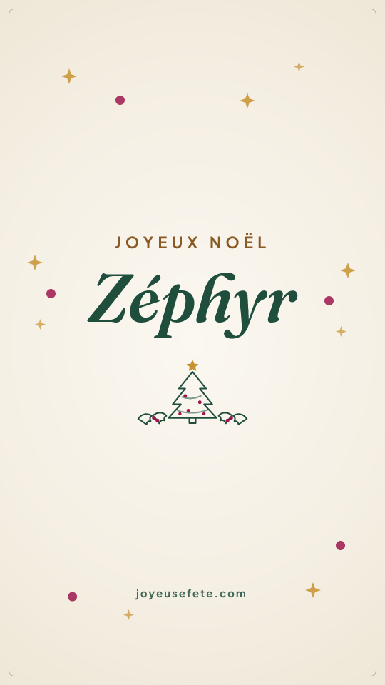 Image « Joyeux Noël Zéphyr » au format story