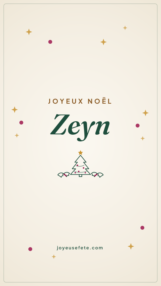 Image « Joyeux Noël Zeyn » au format story