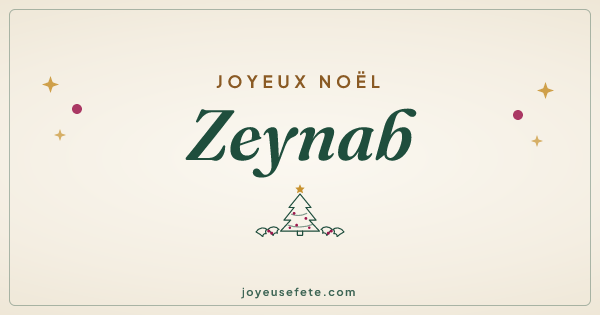 Image « Joyeux Noël Zeynab » au format large
