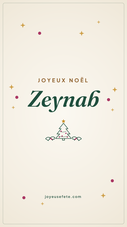 Image « Joyeux Noël Zeynab » au format story
