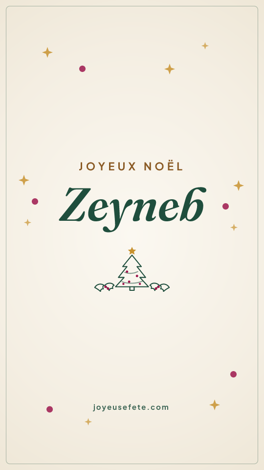 Image « Joyeux Noël Zeyneb » au format story