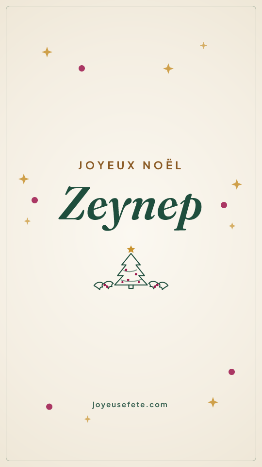 Image « Joyeux Noël Zeynep » au format story
