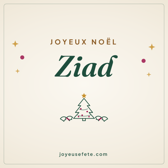 Image carrée « Joyeux Noël Ziad » pour WhatsApp