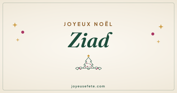Image « Joyeux Noël Ziad » au format large