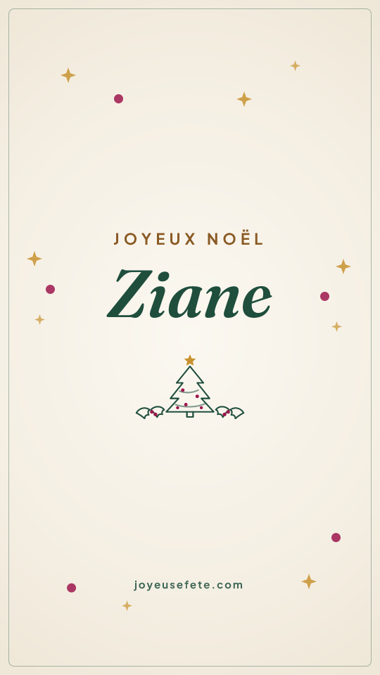 Image « Joyeux Noël Ziane » au format story