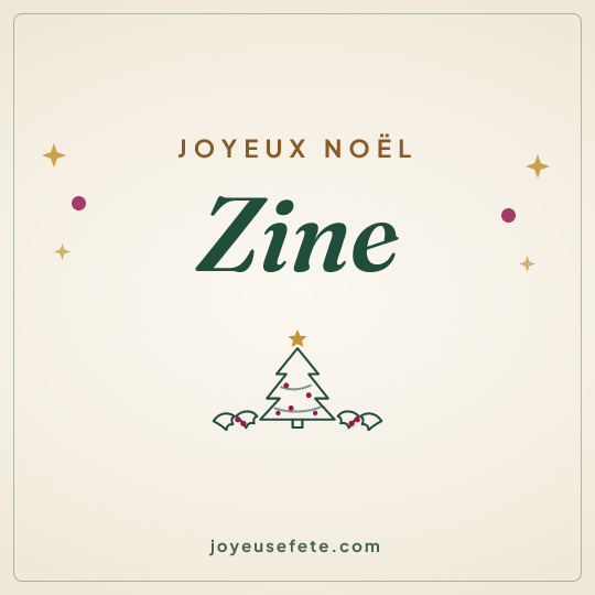 Image carrée « Joyeux Noël Zine » pour WhatsApp