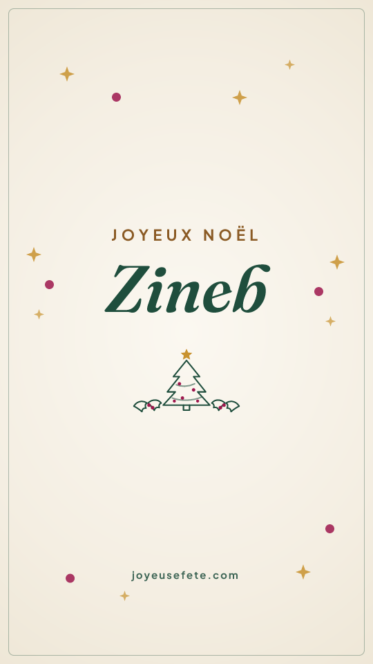 Image « Joyeux Noël Zineb » au format story