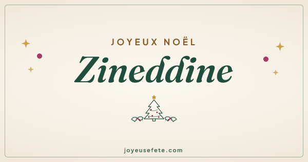 Image « Joyeux Noël Zineddine » au format large
