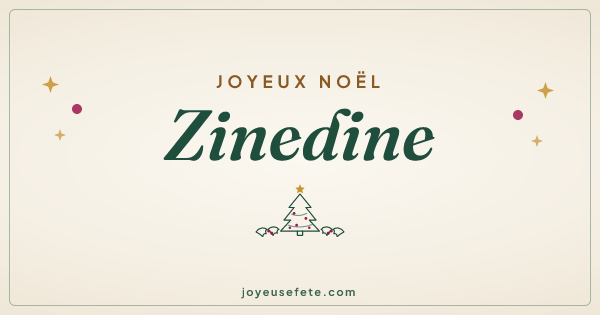 Image « Joyeux Noël Zinedine » au format large