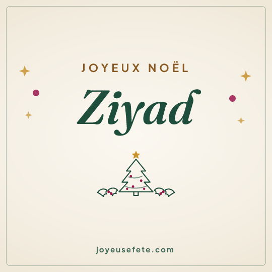 Image carrée « Joyeux Noël Ziyad » pour WhatsApp