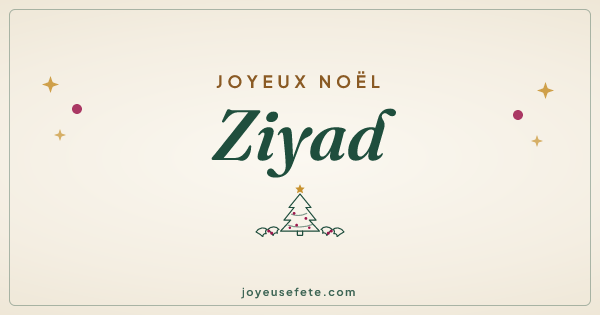 Image « Joyeux Noël Ziyad » au format large