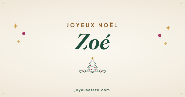 Image « Joyeux Noël Zoé » au format large