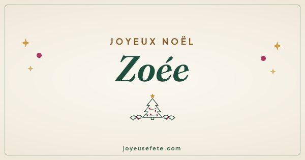 Image « Joyeux Noël Zoée » au format large