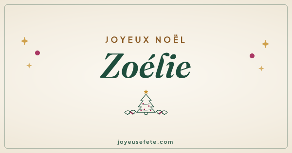 Image « Joyeux Noël Zoélie » au format large