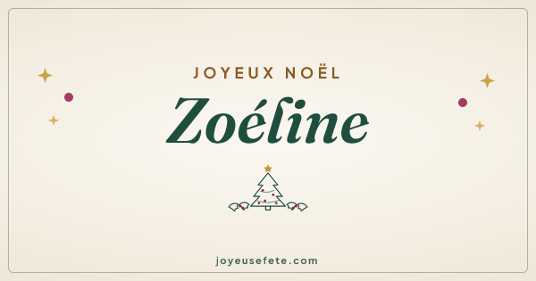 Image « Joyeux Noël Zoéline » au format large