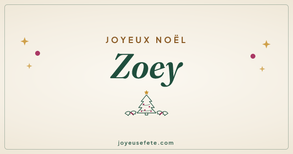 Image « Joyeux Noël Zoey » au format large