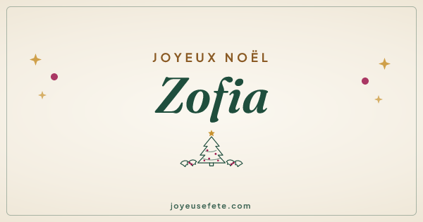 Image « Joyeux Noël Zofia » au format large