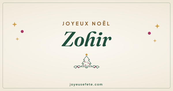 Image « Joyeux Noël Zohir » au format large