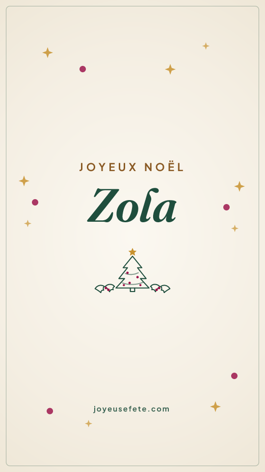 Image « Joyeux Noël Zola » au format story