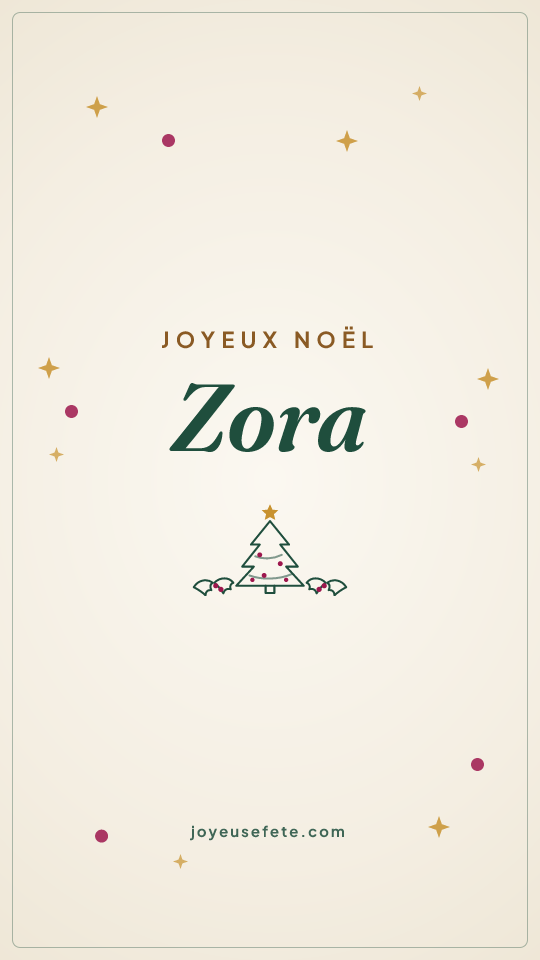 Image « Joyeux Noël Zora » au format story
