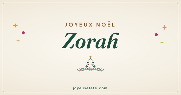 Image « Joyeux Noël Zorah » au format large
