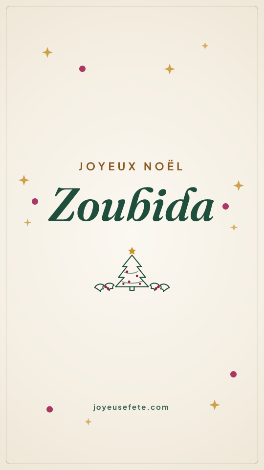 Image « Joyeux Noël Zoubida » au format story
