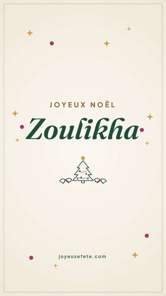Image « Joyeux Noël Zoulikha » au format story