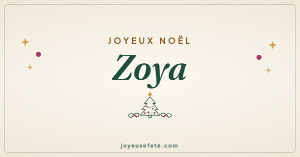 Image « Joyeux Noël Zoya » au format large